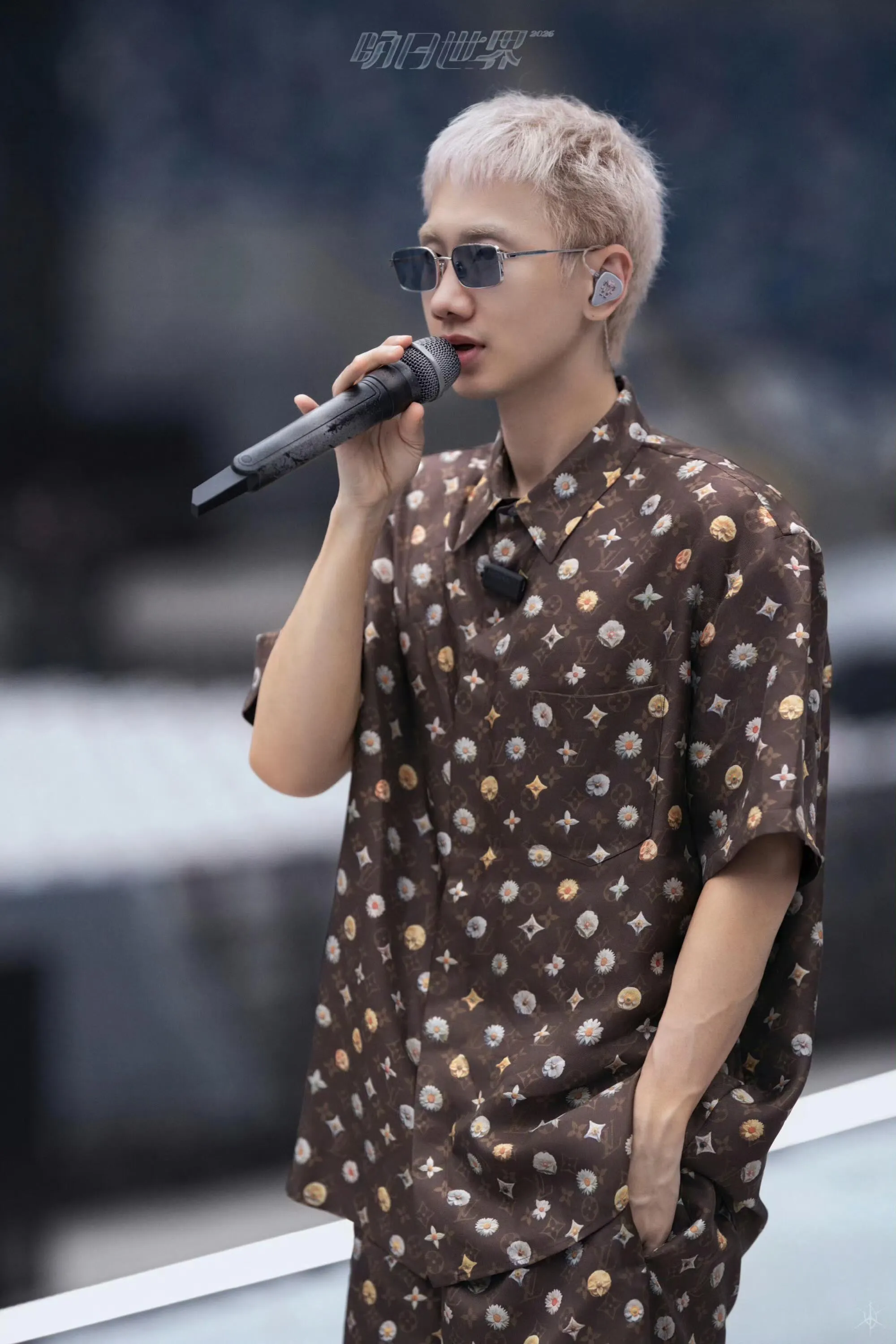 Louis Vuitton/Louis Vuitton 26ss presbyopia daisy all-print suit short-sleeved shirt